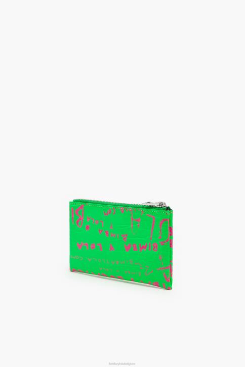 rechthoekige portemonnee met krokodillenprint Bimba Y Lola groente accessoires 4HDL1040