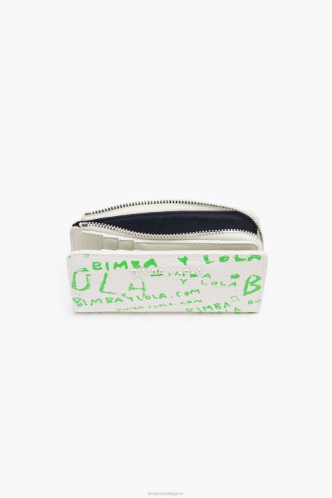 rechthoekige portemonnee met krokodillenprint Bimba Y Lola wit accessoires 4HDL1039
