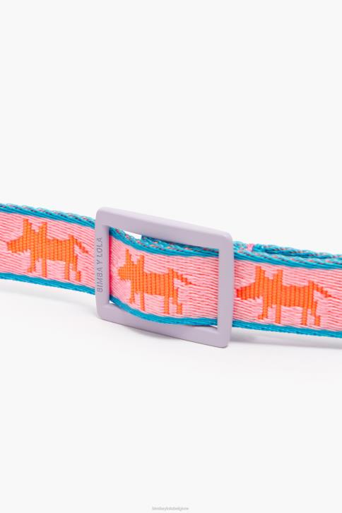 logo halsband voor huisdieren Bimba Y Lola roze accessoires 4HDL964