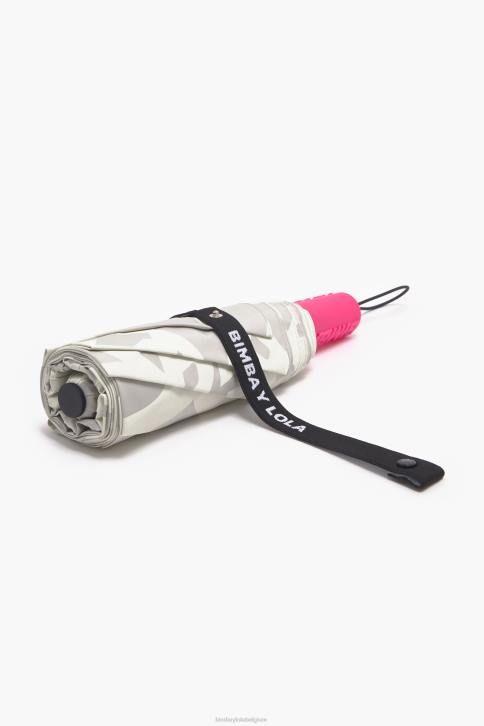 paraplu met distorb-logo Bimba Y Lola beige accessoires 4HDL961