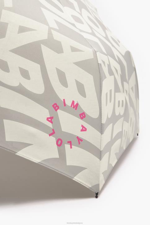 paraplu met distorb-logo Bimba Y Lola beige accessoires 4HDL961