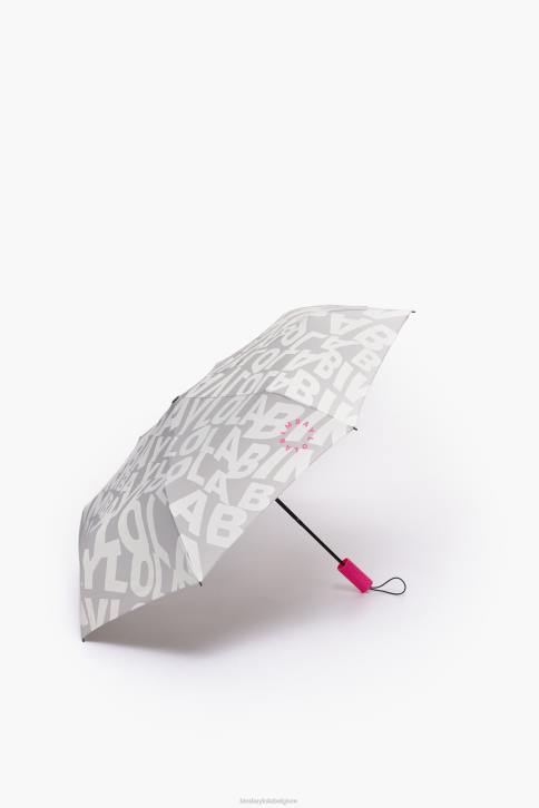paraplu met distorb-logo Bimba Y Lola beige accessoires 4HDL961