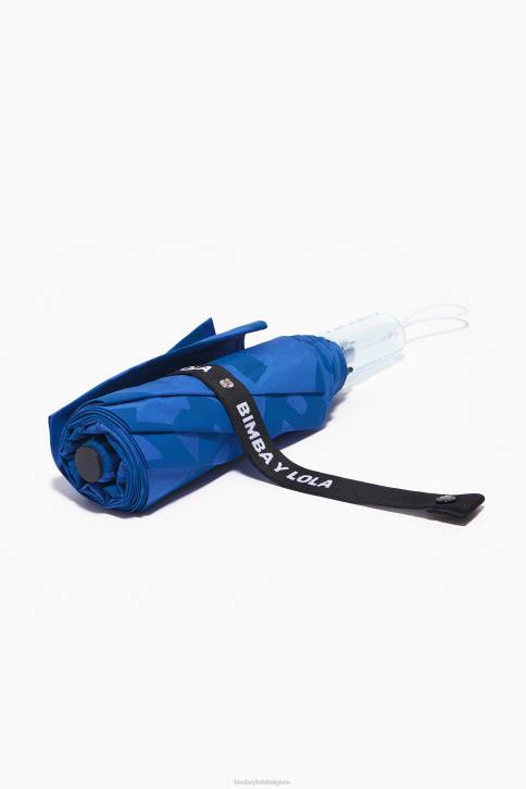 paraplu met distorb-logo Bimba Y Lola blauw accessoires 4HDL963