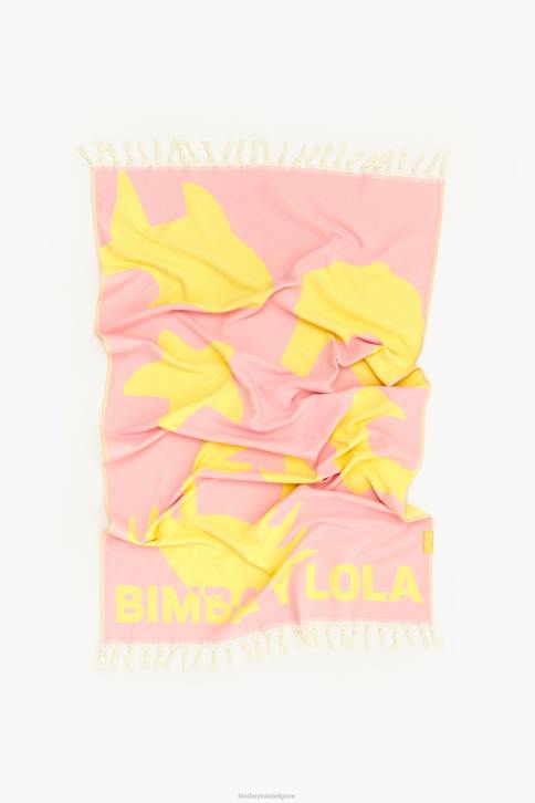 jacquard handdoek Bimba Y Lola roze accessoires 4HDL890
