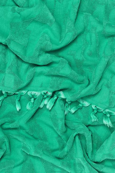 jacquard handdoek met gewassen look Bimba Y Lola turkoois accessoires 4HDL878