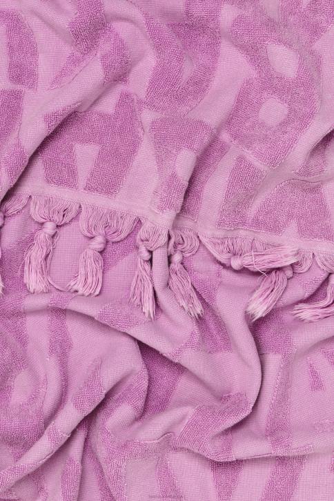 jacquard handdoek met logo Bimba Y Lola lila accessoires 4HDL883