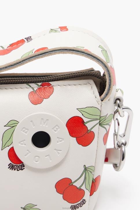 Leren hobo tas met kersenprint Bimba Y Lola wit accessoires 4HDL59