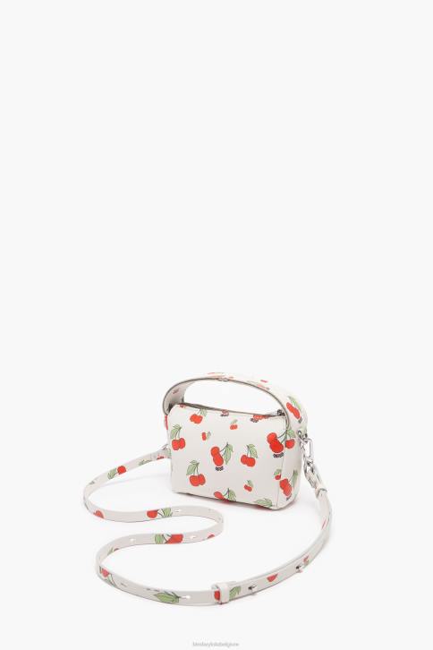 Leren hobo tas met kersenprint Bimba Y Lola wit accessoires 4HDL59