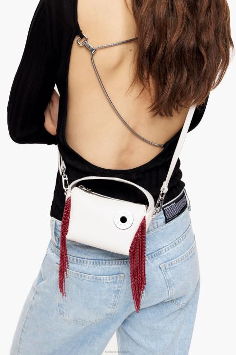 lederen hobo tas Bimba Y Lola gebroken wit accessoires 4HDL61