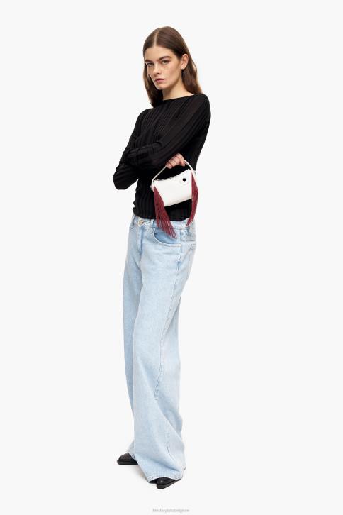 lederen hobo tas Bimba Y Lola gebroken wit accessoires 4HDL61