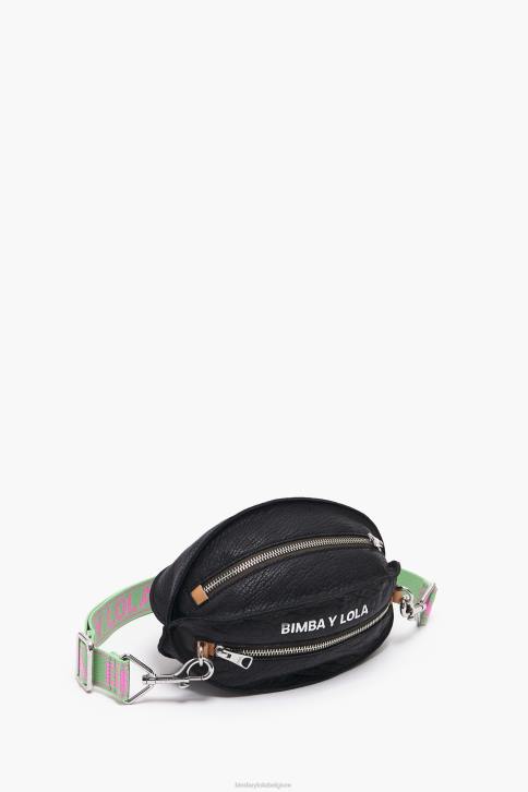 lederen pelota tas Bimba Y Lola zwart accessoires 4HDL2