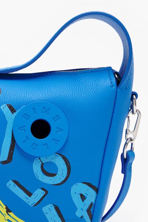 leren hobo tas van byl met bananenprint Bimba Y Lola blauw accessoires 4HDL56