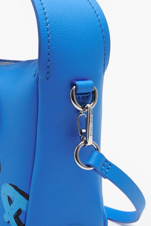 leren hobo tas van byl met bananenprint Bimba Y Lola blauw accessoires 4HDL56