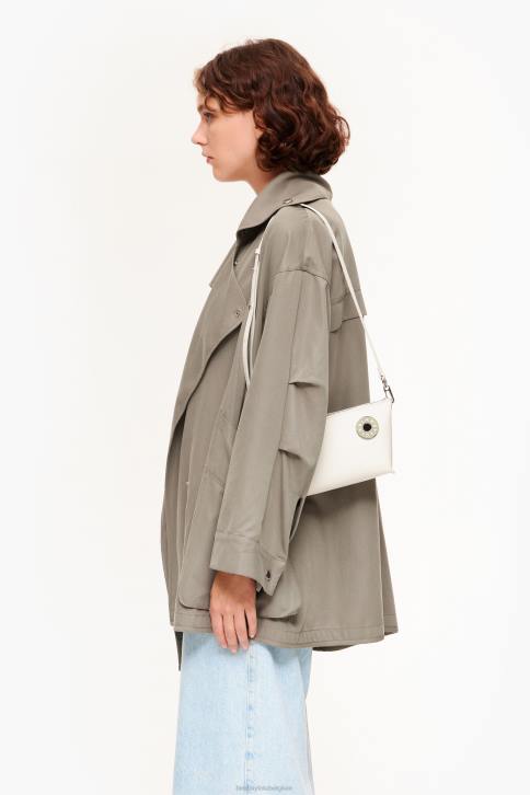 leren trapezium schoudertas Bimba Y Lola gebroken wit accessoires 4HDL13