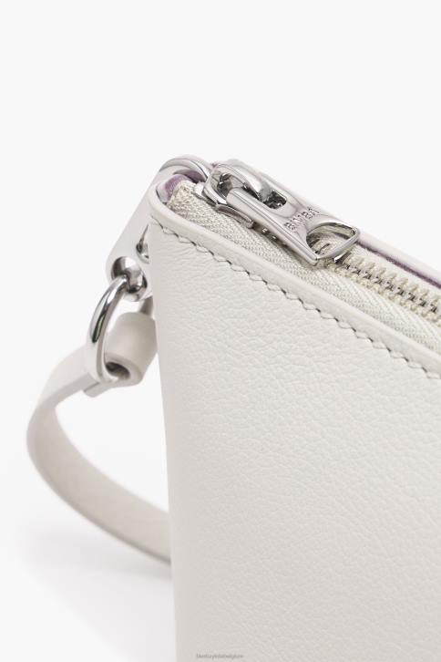 leren trapezium schoudertas Bimba Y Lola gebroken wit accessoires 4HDL13