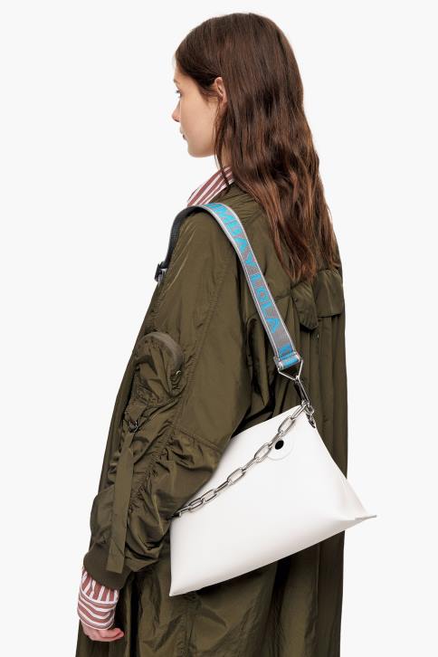 leren trapezium tas Bimba Y Lola gebroken wit accessoires 4HDL44