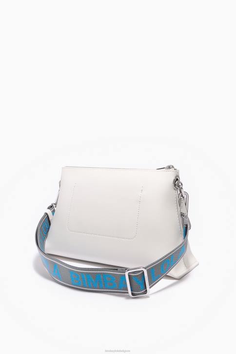 leren trapezium tas Bimba Y Lola gebroken wit accessoires 4HDL44