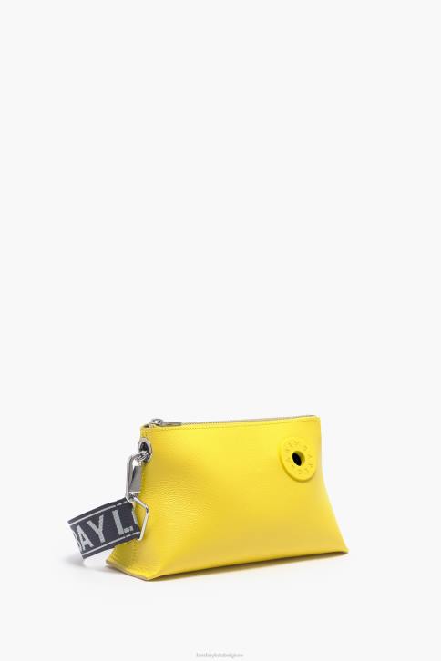leren trapezium tas Bimba Y Lola geel accessoires 4HDL48