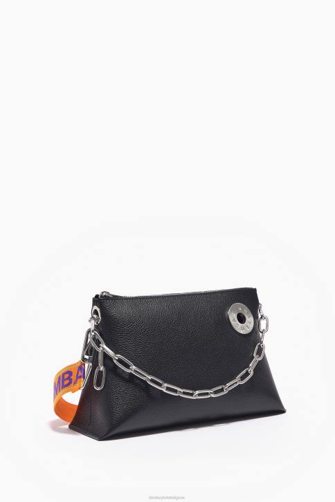 leren trapezium tas Bimba Y Lola zwart accessoires 4HDL45