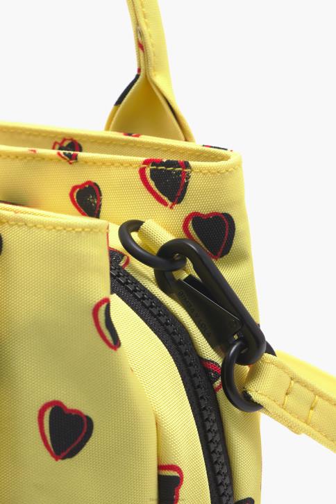 nylon draagtas met kleine hartenprint Bimba Y Lola geel accessoires 4HDL79