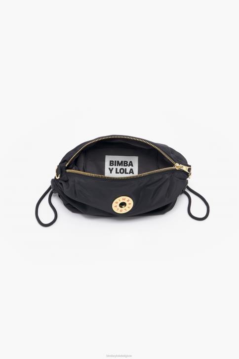 nylon gerimpelde crossbody tas Bimba Y Lola zwart accessoires 4HDL90
