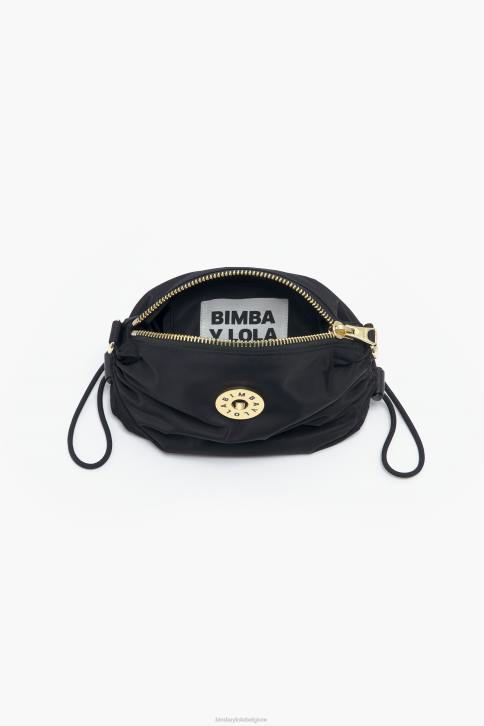 nylon gerimpelde crossbody tas Bimba Y Lola zwart accessoires 4HDL92