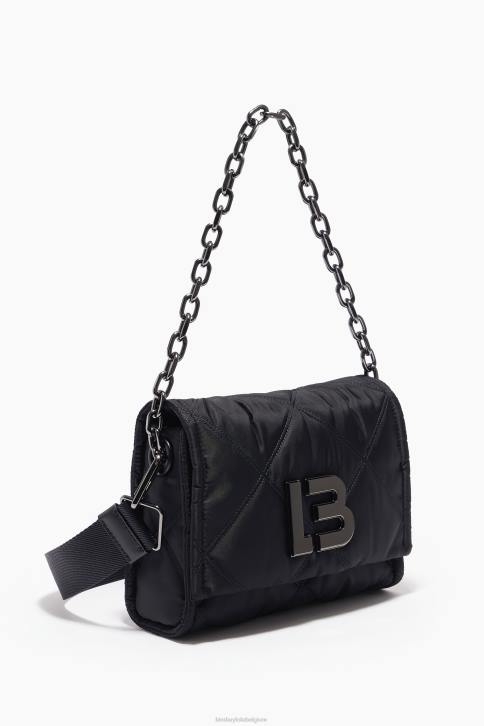nylon schoudertas met klep Bimba Y Lola zwart accessoires 4HDL106