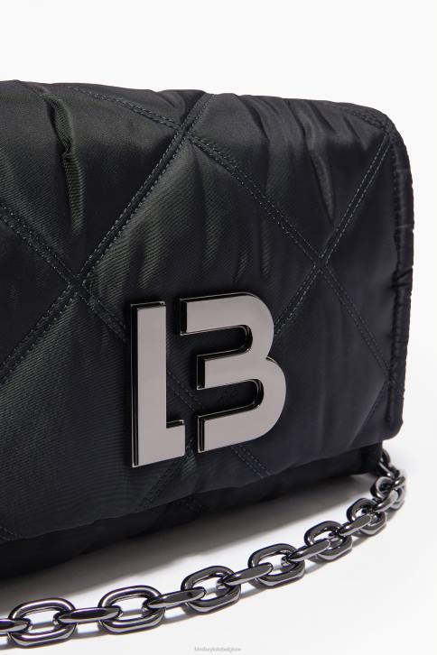 nylon schoudertas met klep Bimba Y Lola zwart accessoires 4HDL106