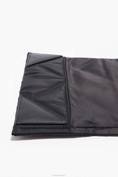 nylon schoudertas met klep Bimba Y Lola zwart accessoires 4HDL106