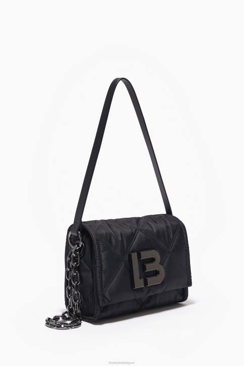 nylon schoudertas met klep Bimba Y Lola zwart accessoires 4HDL108