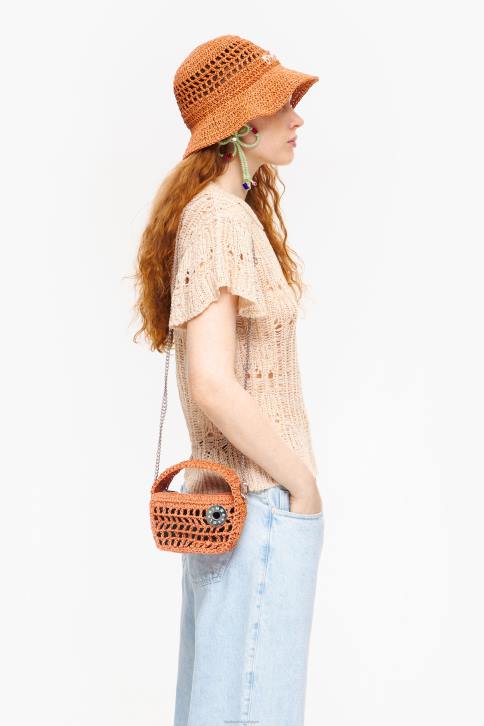 raffia hobo tas Bimba Y Lola oranje accessoires 4HDL9