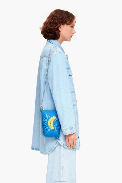 byl crossbodytas met bananenprint Bimba Y Lola blauw accessoires 4HDL152
