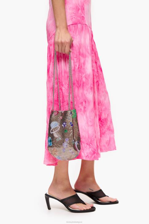 Fallen Jewels emmertas met print van mesh Bimba Y Lola gouden accessoires 4HDL147