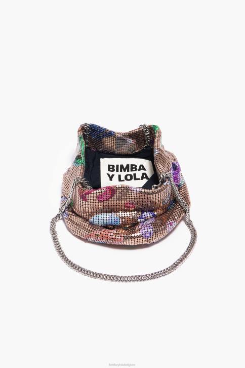 Fallen Jewels emmertas met print van mesh Bimba Y Lola gouden accessoires 4HDL147