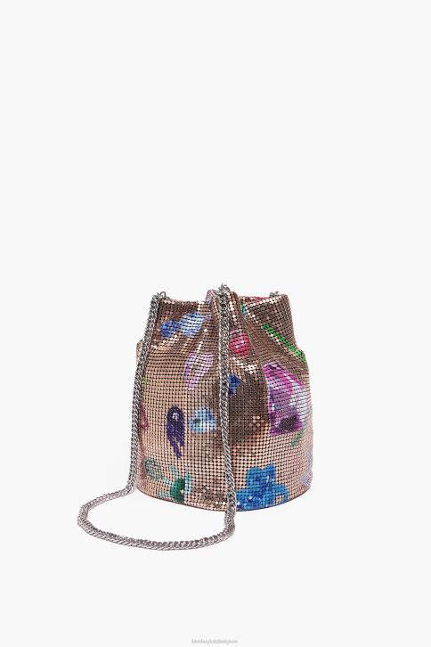 Fallen Jewels emmertas met print van mesh Bimba Y Lola gouden accessoires 4HDL147