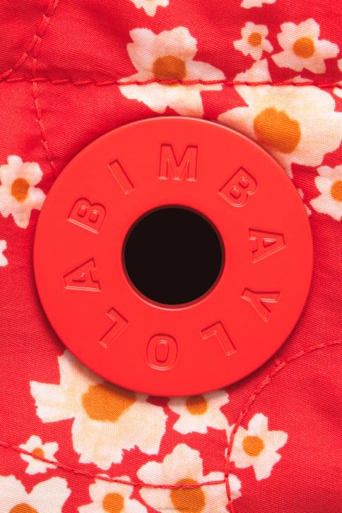 acryl bloemen nylon shopper tas Bimba Y Lola rood accessoires 4HDL133