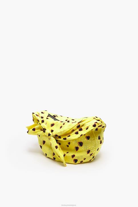 kleine harten nylon bucket bag Bimba Y Lola geel accessoires 4HDL119