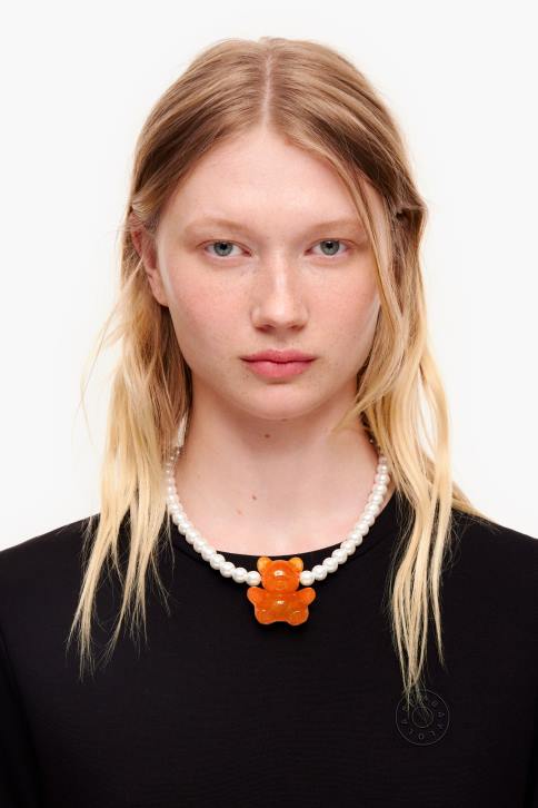 beer parel ketting Bimba Y Lola neon-oranje accessoires 4HDL794