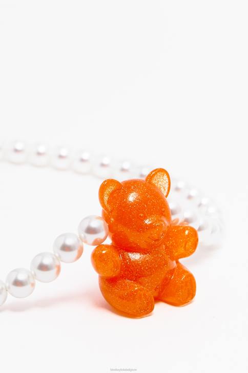 beer parel ketting Bimba Y Lola neon-oranje accessoires 4HDL794
