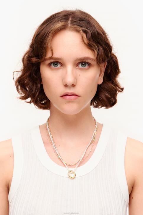 korte ketting en ketting Bimba Y Lola parels accessoires 4HDL714
