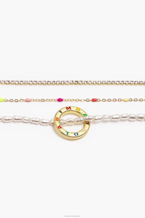 korte ketting en ketting Bimba Y Lola parels accessoires 4HDL714