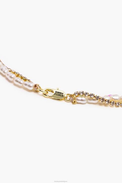 korte ketting en ketting Bimba Y Lola parels accessoires 4HDL714