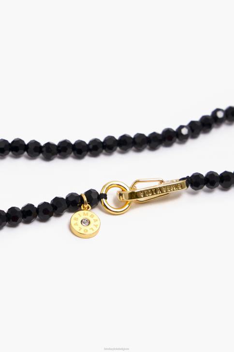 korte ketting met hartje en kristallen Bimba Y Lola gouden accessoires 4HDL789
