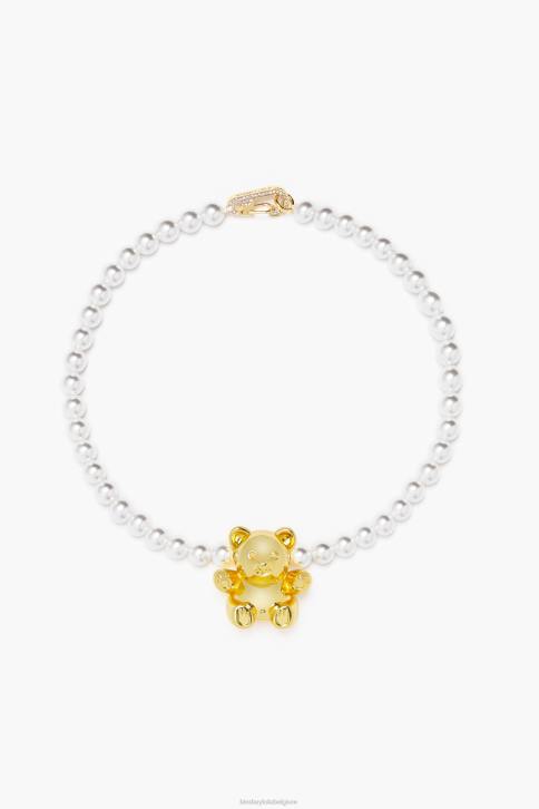 teddybeer parelketting Bimba Y Lola gouden accessoires 4HDL795