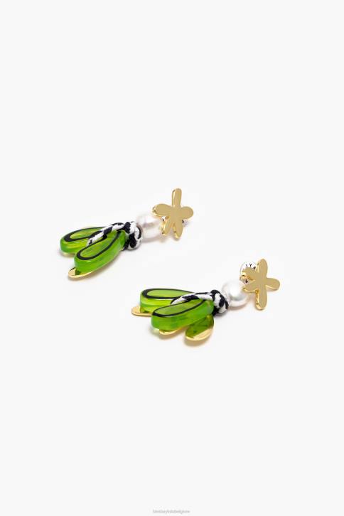 hars bloem oorbellen Bimba Y Lola veelkleurig accessoires 4HDL745