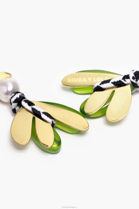 hars bloem oorbellen Bimba Y Lola veelkleurig accessoires 4HDL745