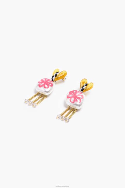 hars hart oorbellen Bimba Y Lola veelkleurig accessoires 4HDL744