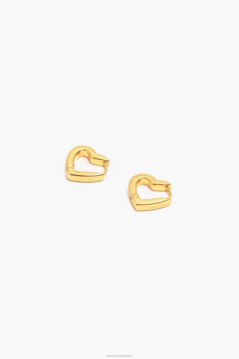hart hoepel oorbellen Bimba Y Lola gouden accessoires 4HDL778