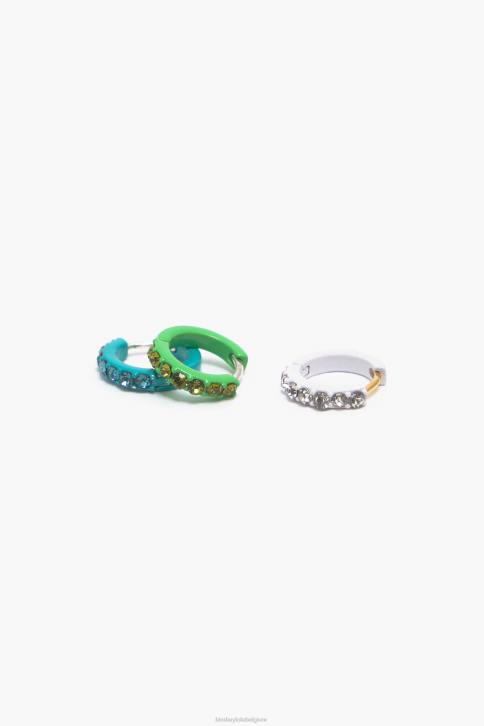 hoepel oorbellen set Bimba Y Lola kristal accessoires 4HDL749