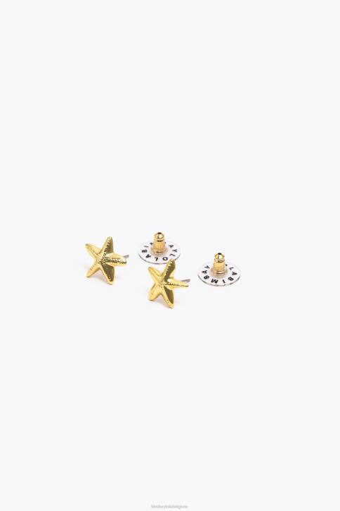 kleine ster oorbellen Bimba Y Lola gouden accessoires 4HDL711